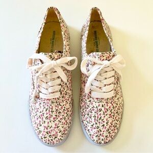 Mossimo Supply Co Pink & Cream Flower Print Keds Look Lace-up Tennis Sho…